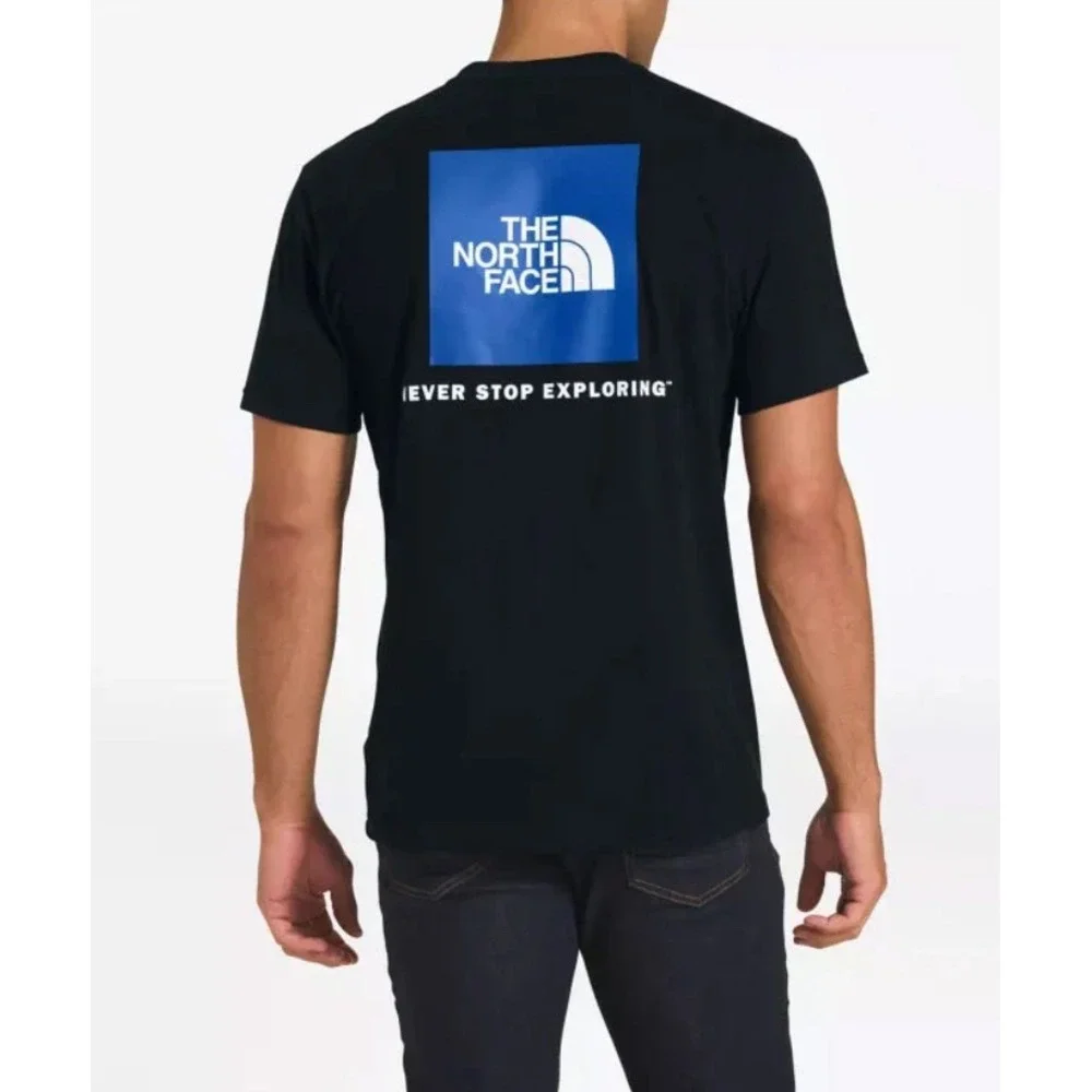 The North Face Mens  Tee Black Blue Never Stop Exploring Graphic XL